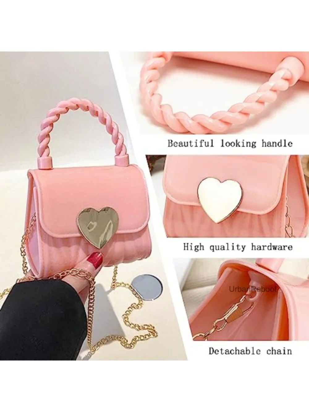 Toddler Girls Mini Silicone Jelly Crossbody Purse Princess Handbag